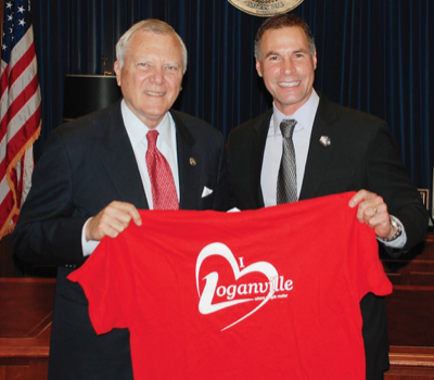 Georgia Governor Nathan Deal and Loganville city council member Rey Martinez